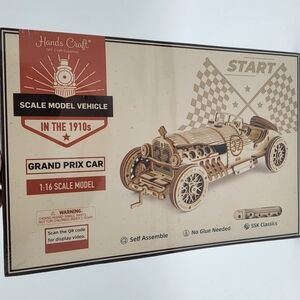 Hands Craft Grand Prix Car 1910's Wood Model DIY #2192